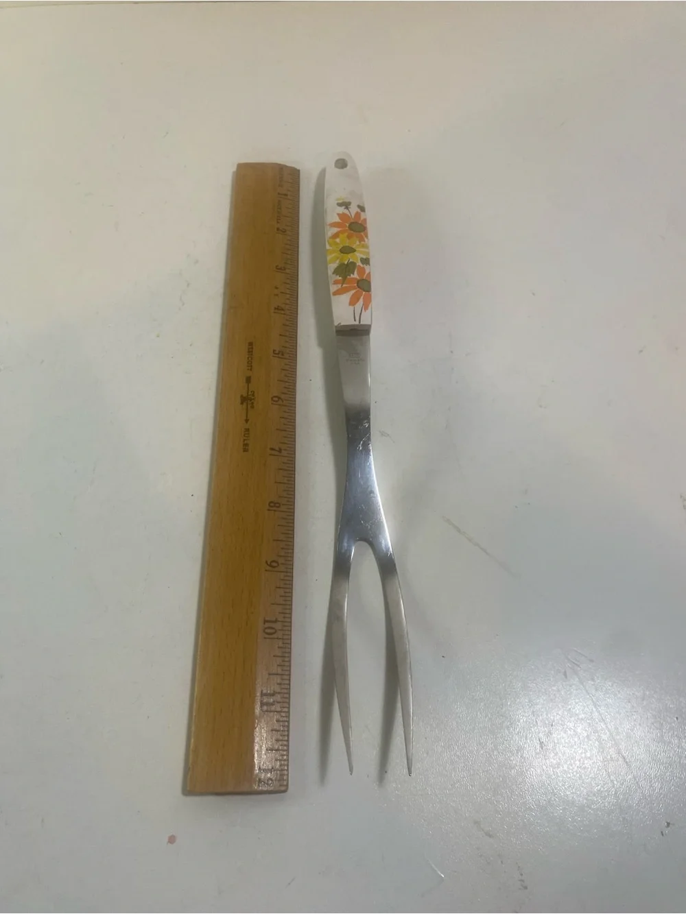 Vintage Kitchen Utensil EKCO Country Garden Serving Fork